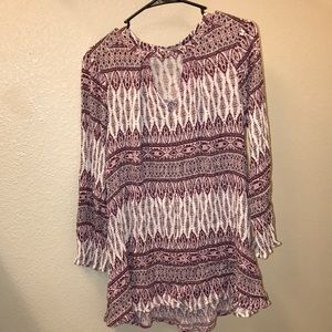 Exotic Purple dress with patterns - Size S